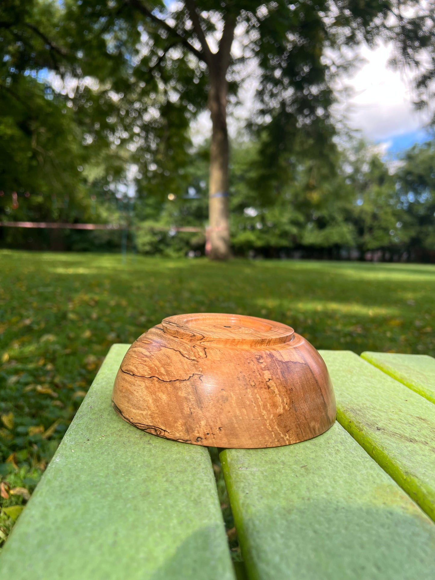 Hand-Turned Spalted Maple Bowl – 6.25" x 2.125" (One of a Kind)