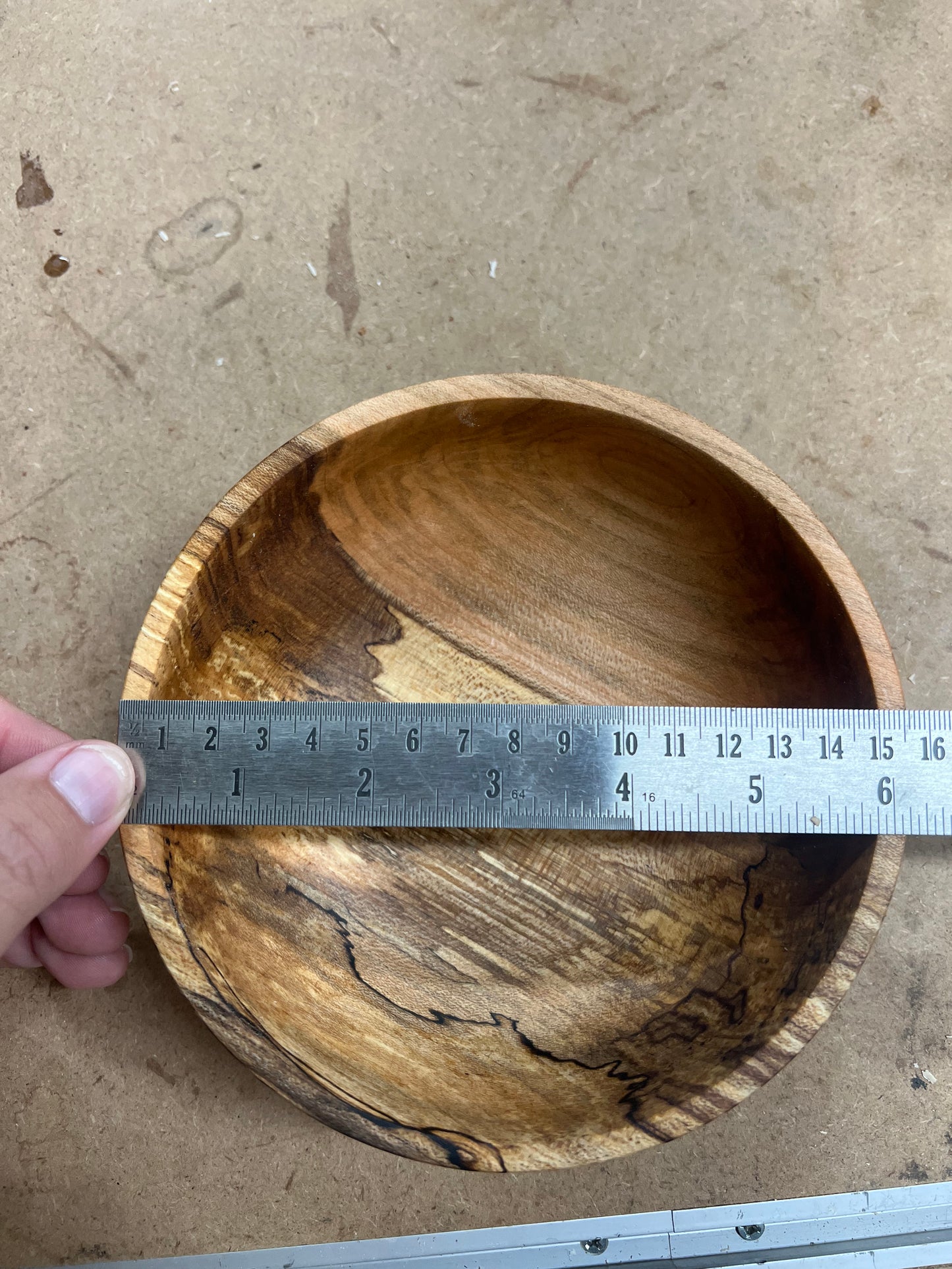 Hand-Turned Spalted Maple Bowl – 6.25" x 2.125" (One of a Kind)