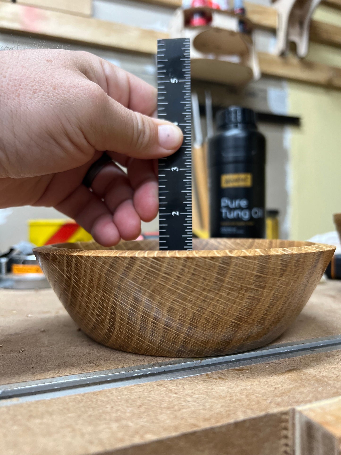 Hand-Turned 6.75 inch Oak Bowl