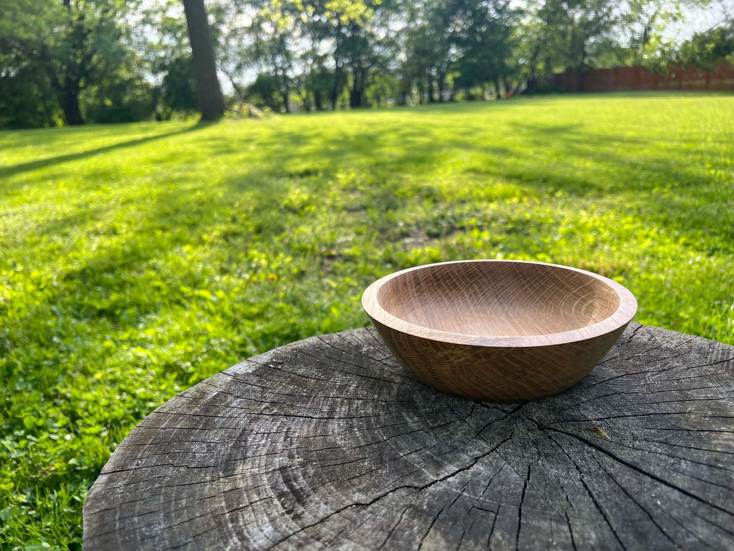 Hand-Turned 6.75 inch Oak Bowl
