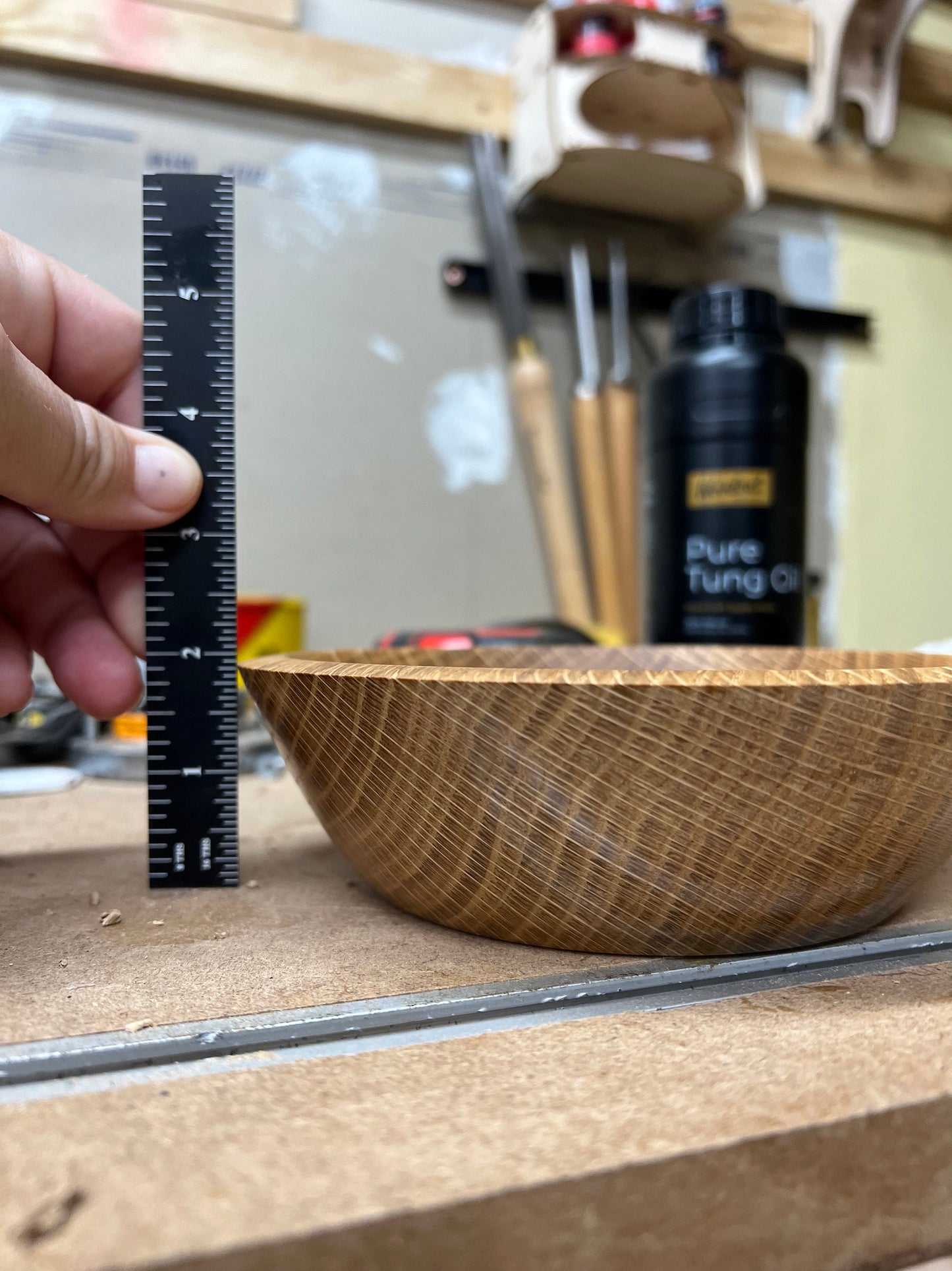 Hand-Turned 6.75 inch Oak Bowl