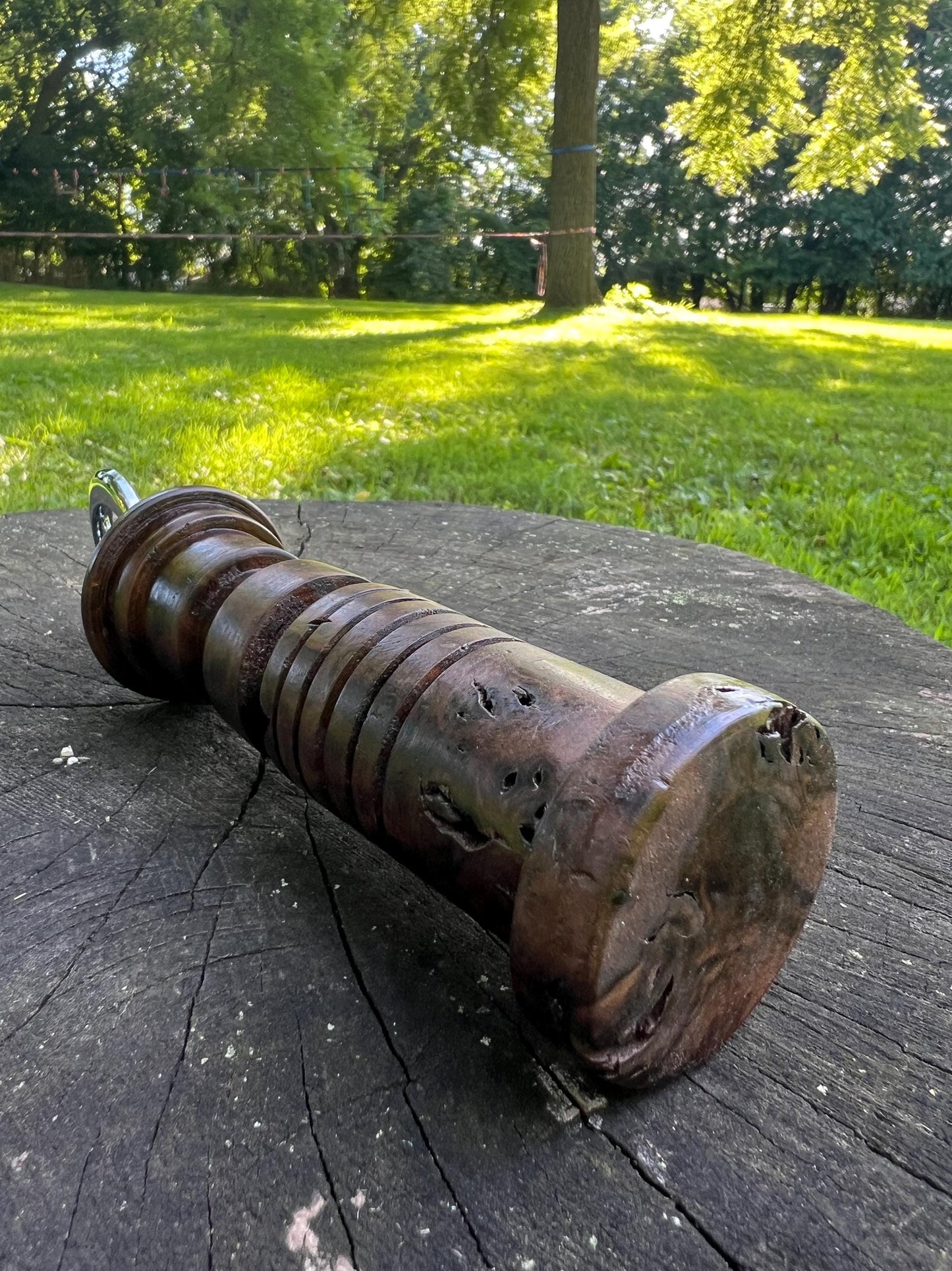 Hand-Turned Lasersword Bottle Opener – Black Walnut Burl | Space Wizard Woodturning Gift | Star Wars Fan Collectible