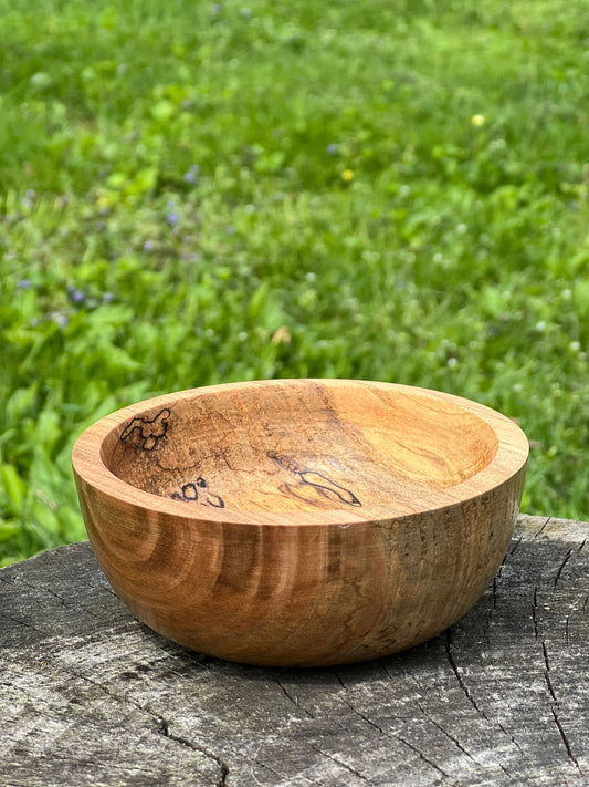 Hand-Turned 4.75 inch Spalted Maple Bowl