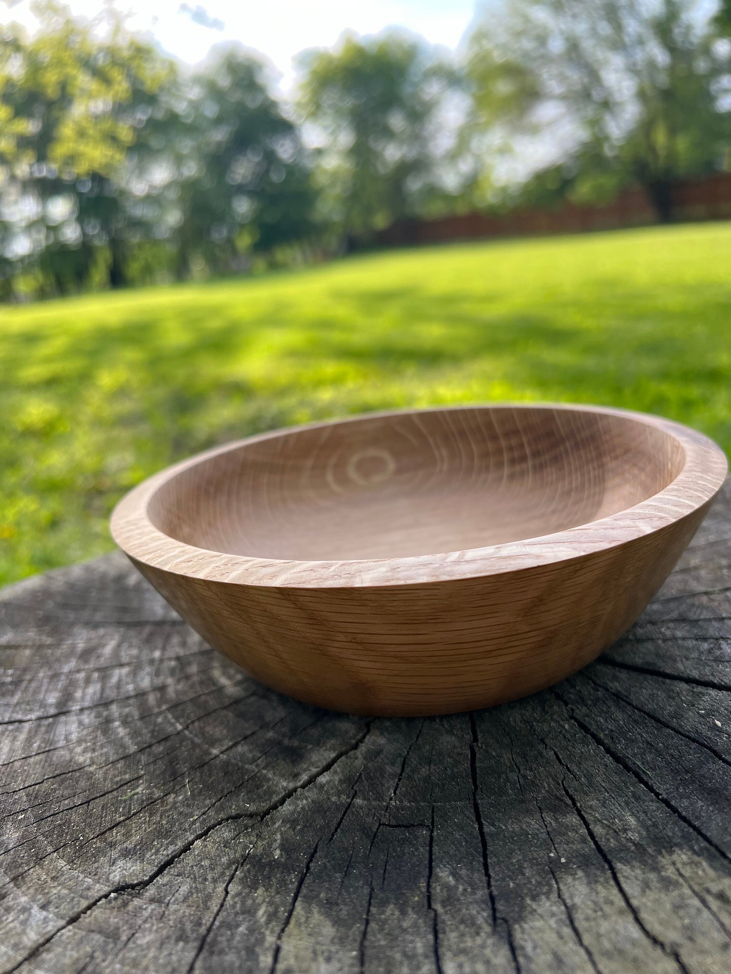 Hand-Turned 6.75 inch Oak Bowl