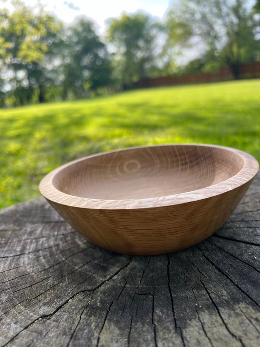 Hand-Turned 6.75 inch Oak Bowl