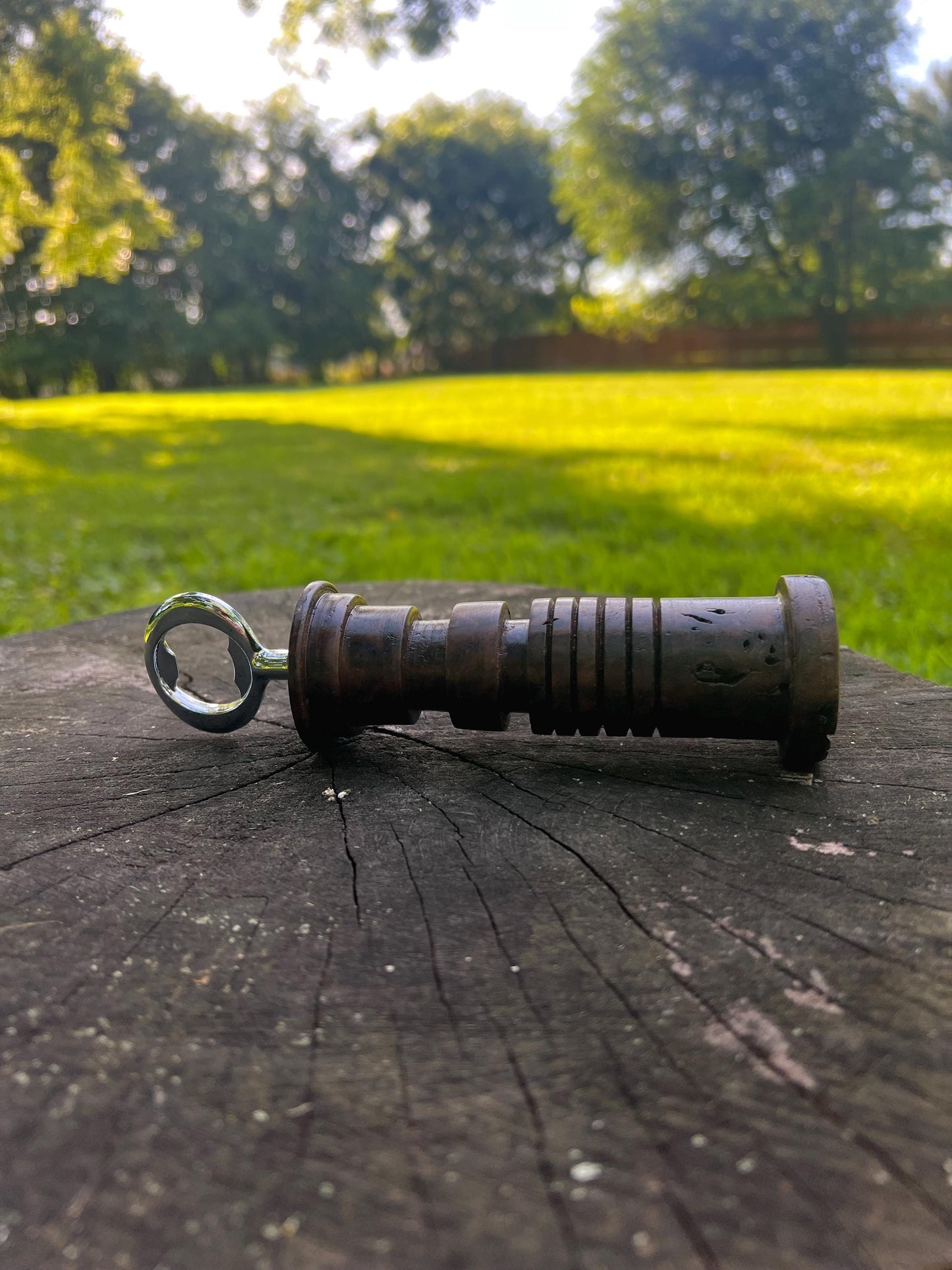 Hand-Turned Lasersword Bottle Opener – Black Walnut Burl | Space Wizard Woodturning Gift | Star Wars Fan Collectible